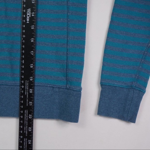 Nike Women's Athletic Dept. Sweater Pullover Size Small logo Stripe Stretch Blue - Picture 7 of 9
